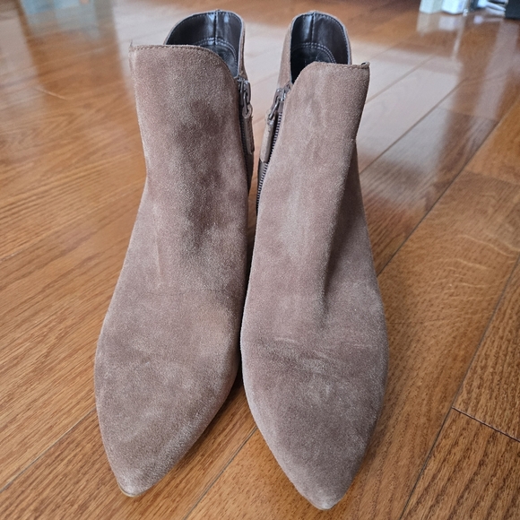 Cole Haan Elyse Brown Suede Ankle Boots In Bison Size 8 - Picture 11 of 15